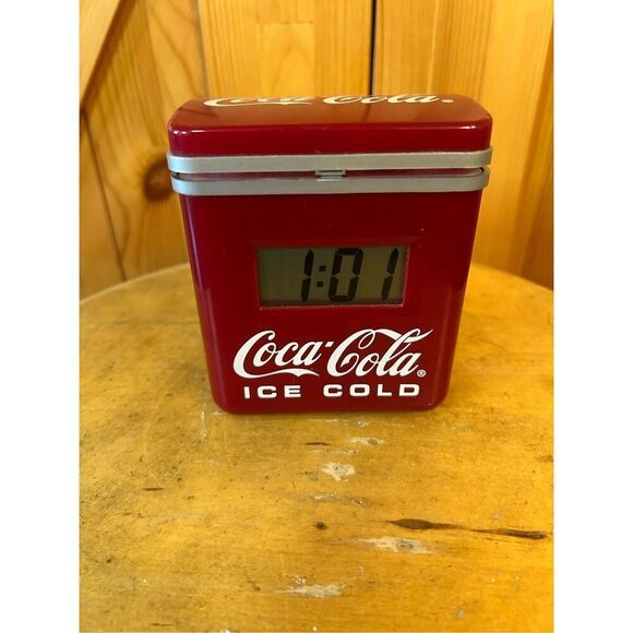 Coca Cola Digital Alarm Clock Retro Cooler 1996 Vintage Collectible “Ice Cold” ( - Picture 2 of 11
